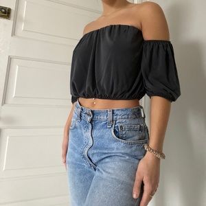 Off Shoulder Crop Top